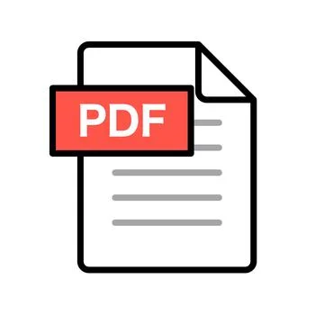 PDF data file icon. Digital Document. Vector. Stock Illustration