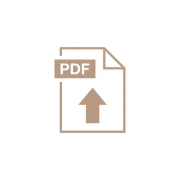PDF Document Download Icon Vector Template Stock Illustration
