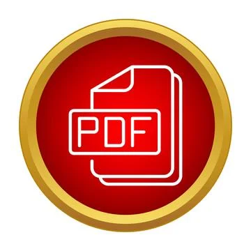 Pdf document file format icon button application 스톡 일러스트