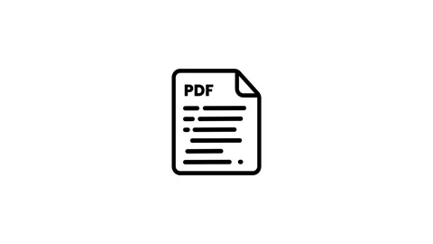PDF document icon outline animation isolated on white background Video stock 333549929