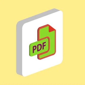PDF Document Simple vector icon. Illustration symbol design template for web  스톡 일러스트
