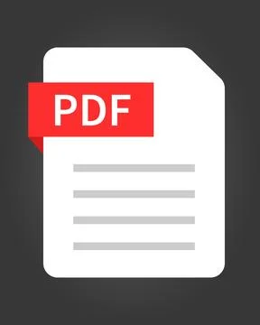 Pdf document vector design Illustrazione stock