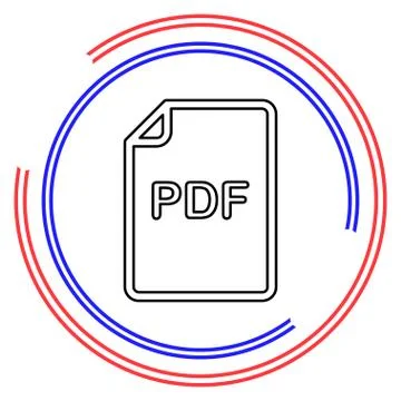 PDF document vector icon Stock Illustration