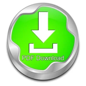 PDF Download button - 3D illustration Stock Illustration