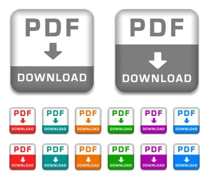 Pdf download buttons Stock Illustration