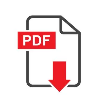 PDF download vector icon. Simple flat pictogram for business, marketing, inte Stock Illustration