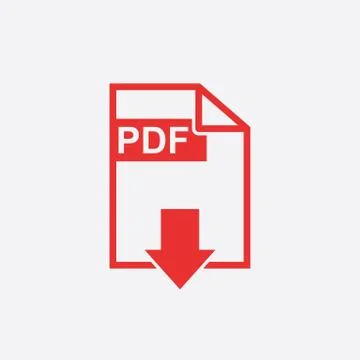 PDF download vector icon. Simple flat pictogram for business, marketing, inte Stock Illustration