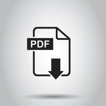 PDF download vector icon. Simple flat pictogram for business, marketing, inte Stock Illustration