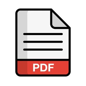 PDF electronic document file icon. Vector. Stock Illustration
