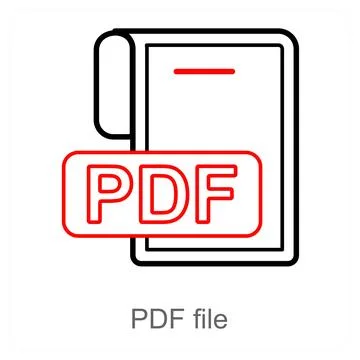 PDF File and document icon concept Stock Illustration