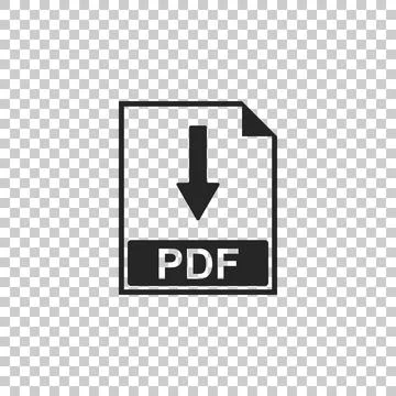 PDF file document icon isolated on transparent background. Download PDF button 스톡 일러스트