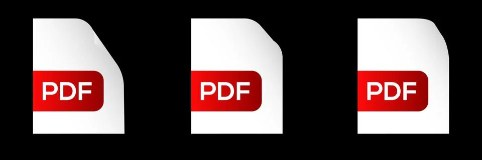 Pdf file document icon. Pdf text document Stock Illustration