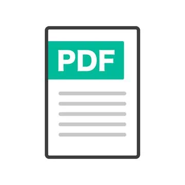 PDF file. Electronic data. Electronic document. Vector. Stock Illustration