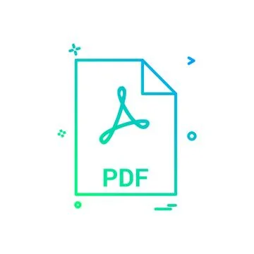 Pdf file file extension file format icon vector design Stock Illustration