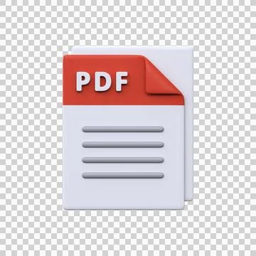 PDF file, format, 3D icon Stock Illustration