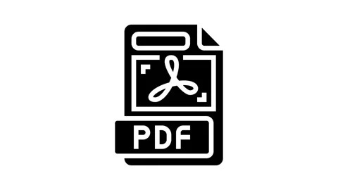 Pdf file format document glyph icon animation 動画素材 326158702