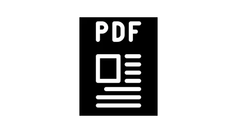 Pdf file format document glyph icon animation 動画素材 326746662