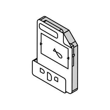 Pdf file format document isometric icon vector illustration Illustrazione stock
