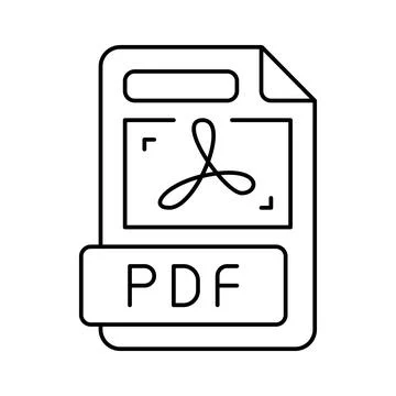 Pdf file format document line icon vector illustration 스톡 일러스트