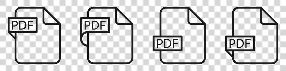 PDF file format document type colored icon. Stock Illustration