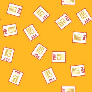 Pdf file format document vector seamless pattern Stock Illustration