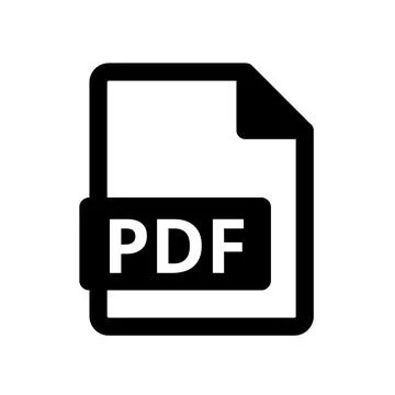 PDF file format icon for digital document management and web interface design Stock-Illustration