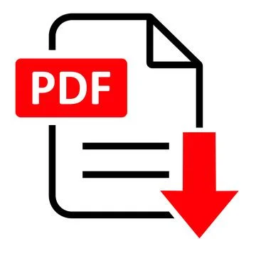 PDF file format icon , Document text, Pdf file download Stock Illustration