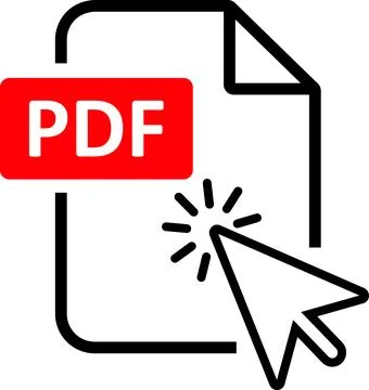 PDF file format icon. Pdf file download, PDF Security for document protecton Stock Illustration