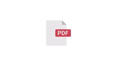PDF File Icon Animation on White Background 動画素材 346617628