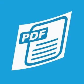 PDF file icon on blue background. Vector illustration. EPS 10 Stock Illustration