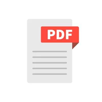 PDF file icon. Electronic documents. Illustrazione stock