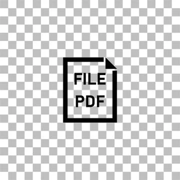 PDF File icon flat Stock Illustration