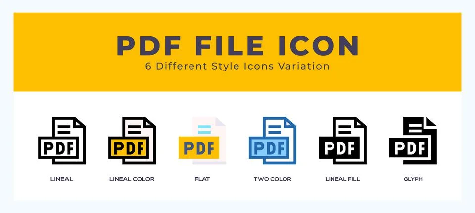 Pdf file icon. high quality icon symbol for web design Stock Illustration
