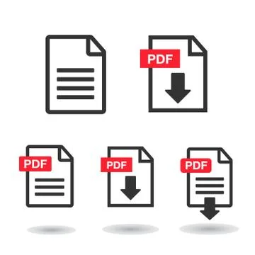 PDF file icon. pdf upload icon Stock Illustration