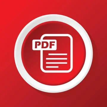 PDF file icon on red Stock Illustration