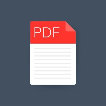 PDF file icon. Spreadsheet document type. Modern flat design graphic illustra Illustrazione stock