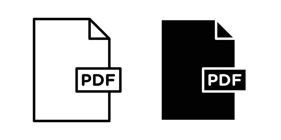PDF file icon vector symbol graphics Stock Illustration
