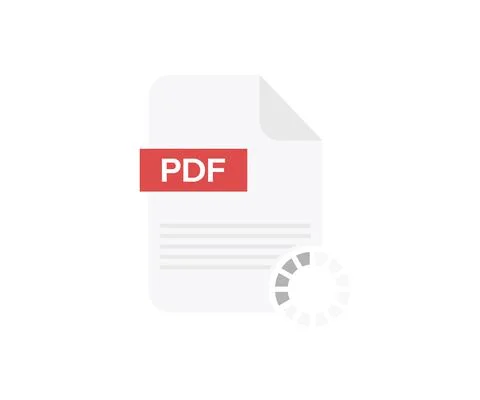 PDF file, Pdf document note icon logo design. Downloading concepts. Stock Illustration