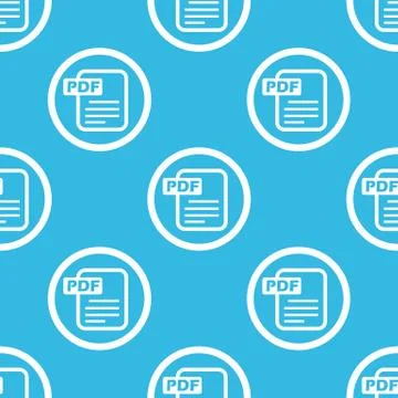 PDF file sign blue pattern Illustrazione stock