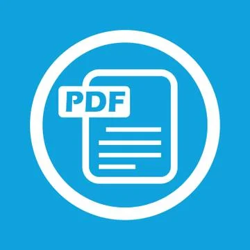 PDF file sign icon Illustrazione stock