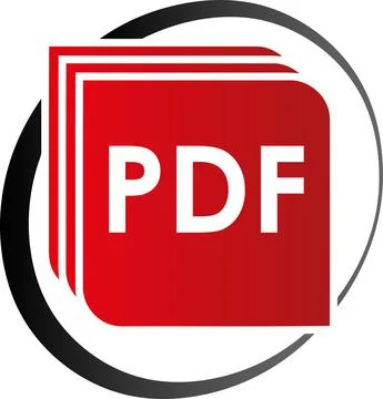 PDF file vector icon, download, logo Stock Illustration