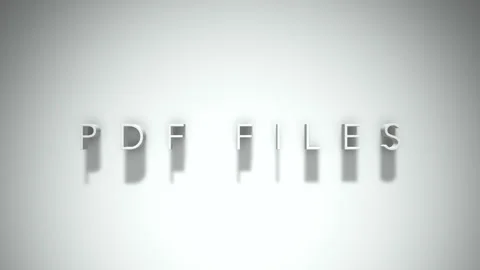 Pdf files 3D title animation with shadows on a white background 動画素材 297801983
