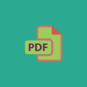 Pdf flat icon Stock Illustration