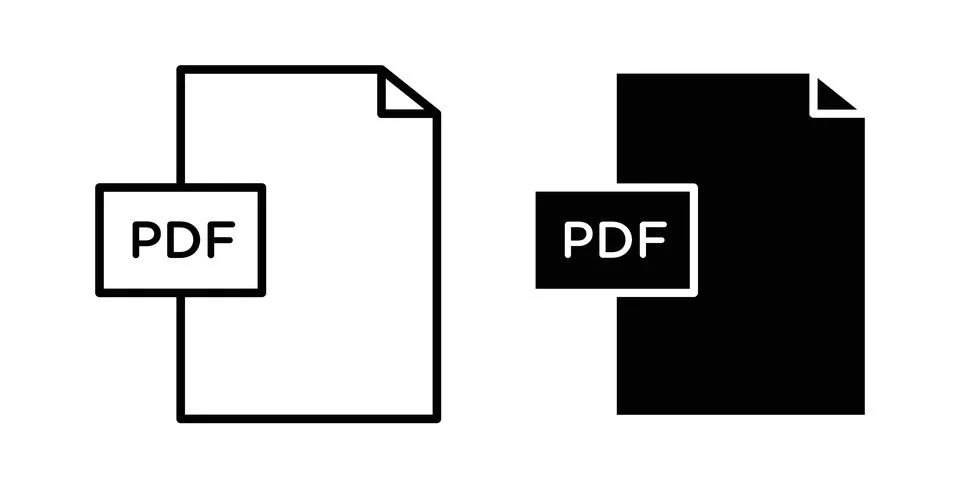 PDF icon bundle for website design projects Stockillustratie