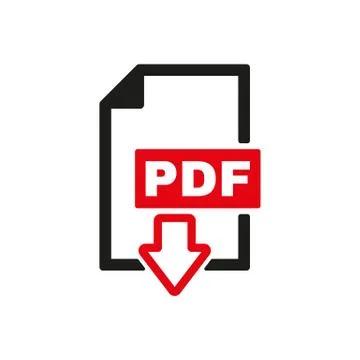 The PDF icon. File format symbol. Flat Illustrazione stock