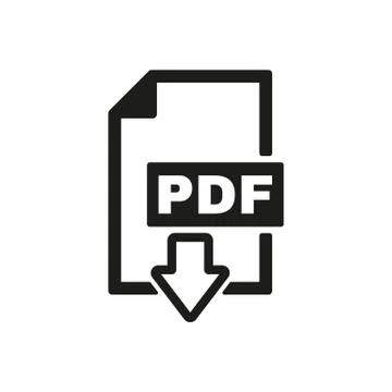 The PDF icon. File format symbol. Flat Stock Illustration