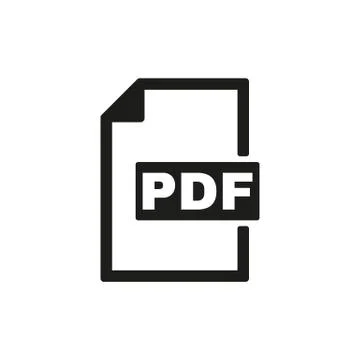 The PDF icon. File format symbol. Flat Stock Illustration