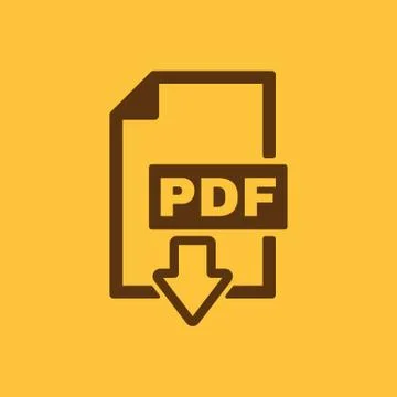 The PDF icon. File format symbol. Flat Illustrazione stock
