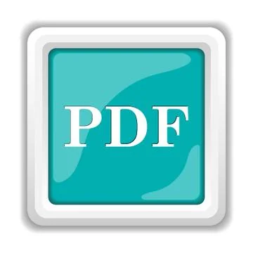 PDF icon. Internet button on white background.. Stock Illustration