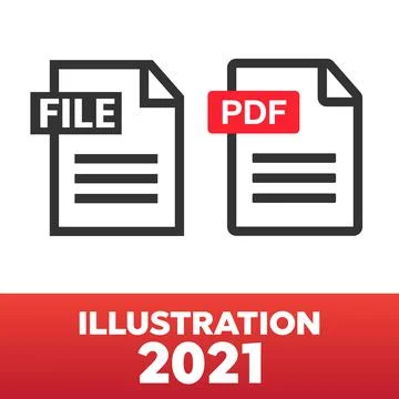 PDF Icon paper file. File Icons. Document icon set Stock Illustration